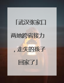 武汉张家口两地跨省接力，走失的孩子回家了
