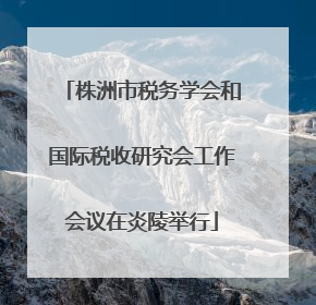 株洲市税务学会和国际税收研究会工作会议在炎陵举行