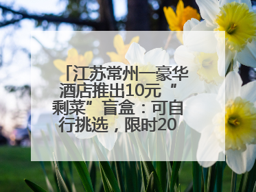 江苏常州一豪华酒店推出10元“剩菜”盲盒：可自行挑选，限时20分钟，仅限外带