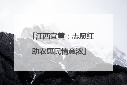 江西宜黄：志愿红助农惠民情意浓