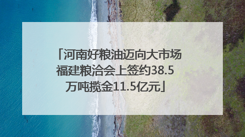 河南好粮油迈向大市场 福建粮洽会上签约38.5万吨揽金11.5亿元