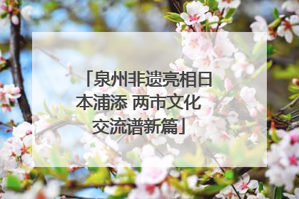 泉州非遗亮相日本浦添 两市文化交流谱新篇