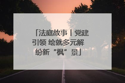 法庭故事丨党建引领 绘就多元解纷新“枫”景