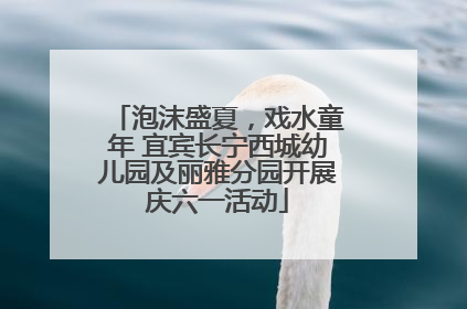 泡沫盛夏，戏水童年 宜宾长宁西城幼儿园及丽雅分园开展庆六一活动