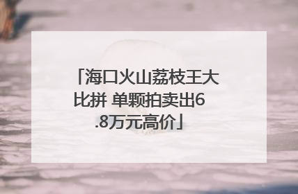 海口火山荔枝王大比拼 单颗拍卖出6.8万元高价