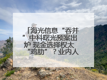 海光信息“吞并”中科曙光预案出炉 现金选择权太“鸡肋”？业内人士：企业不想大量现金流出