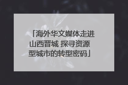 海外华文媒体走进山西晋城 探寻资源型城市的转型密码