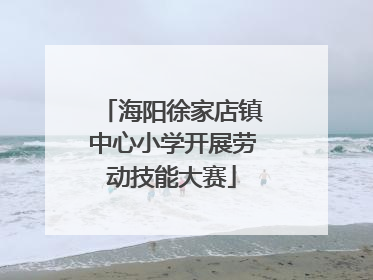 海阳徐家店镇中心小学开展劳动技能大赛