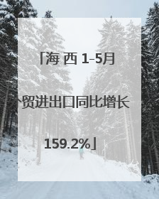 海 西 1-5月外贸进出口同比增长159.2%