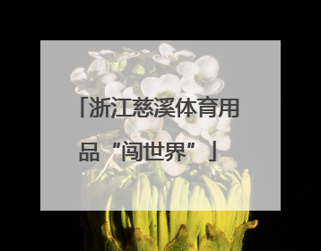 浙江慈溪体育用品“闯世界”