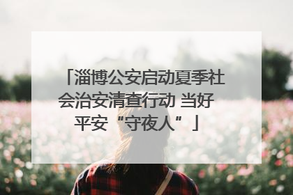 淄博公安启动夏季社会治安清查行动 当好平安“守夜人”