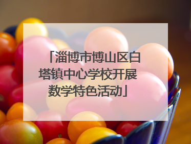 淄博市博山区白塔镇中心学校开展数学特色活动
