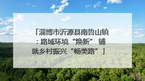 淄博市沂源县南鲁山镇：路域环境“焕新” 铺就乡村振兴“畅美路”
