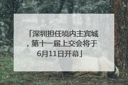 深圳担任境内主宾城，第十一届上交会将于6月11日开幕