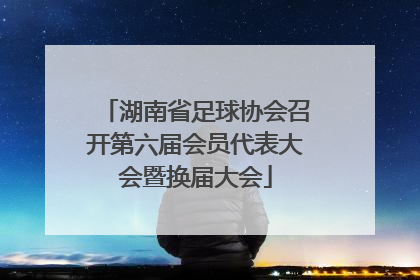 湖南省足球协会召开第六届会员代表大会暨换届大会
