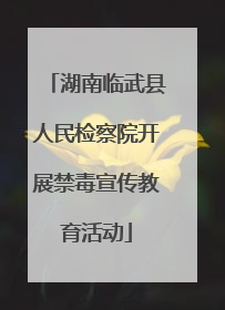 湖南临武县人民检察院开展禁毒宣传教育活动