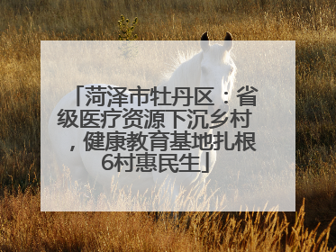菏泽市牡丹区：省级医疗资源下沉乡村，健康教育基地扎根6村惠民生