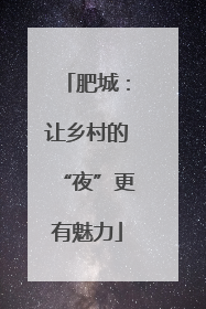 肥城：让乡村的“夜”更有魅力