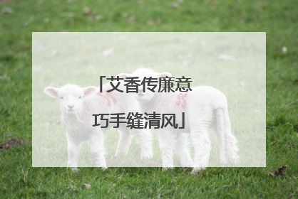 艾香传廉意 巧手缝清风