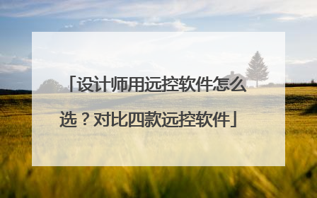 设计师用远控软件怎么选？对比四款远控软件