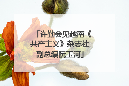 许勤会见越南《共产主义》杂志社副总编阮玉河