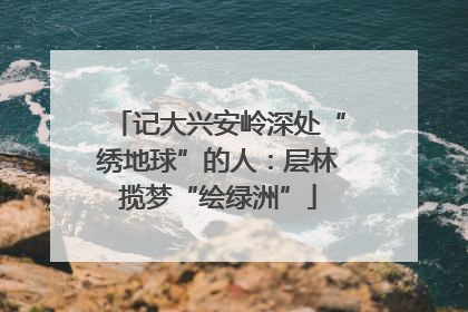 记大兴安岭深处“绣地球”的人：层林揽梦“绘绿洲”