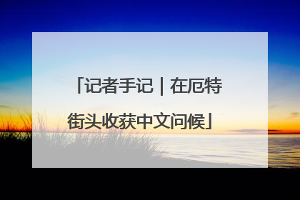 记者手记｜在厄特街头收获中文问候