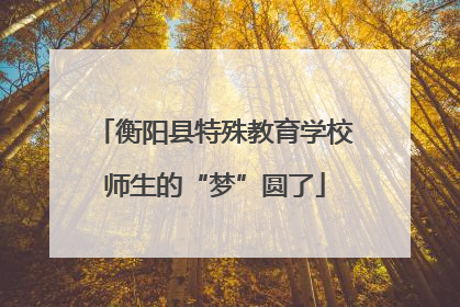 衡阳县特殊教育学校师生的“梦”圆了