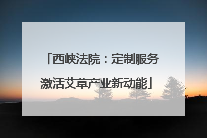 西峡法院：定制服务激活艾草产业新动能