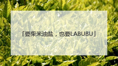 要柴米油盐，也要LABUBU