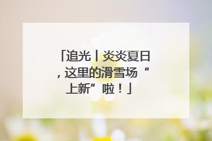 追光丨炎炎夏日，这里的滑雪场“上新”啦！