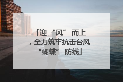 迎 “风” 而上，全力筑牢抗击台风 “蝴蝶” 防线
