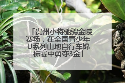 贵州小将驰骋金陵赛场，在全国青少年U系列山地自行车锦标赛中勇夺3金