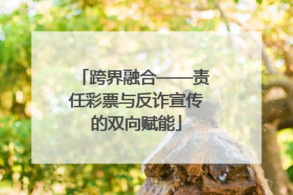 跨界融合——责任彩票与反诈宣传的双向赋能