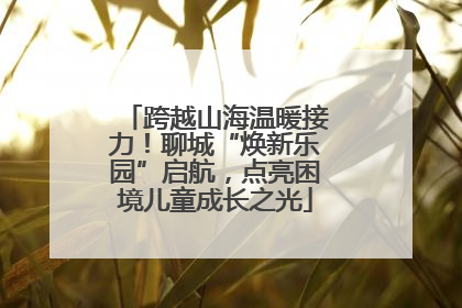 跨越山海温暖接力！聊城“焕新乐园”启航，点亮困境儿童成长之光
