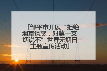 邹平市开展“拒绝烟草诱惑，对第一支烟说不”世界无烟日主题宣传活动