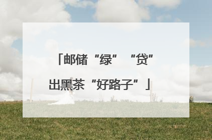 邮储“绿”“贷”出黑茶“好路子”