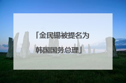 金民锡被提名为韩国国务总理