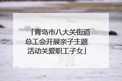 青岛市八大关街道总工会开展亲子主题活动关爱职工子女