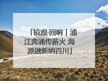 镜观·回响｜浦江奔涌传薪火 海派融新纳百川