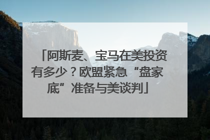 阿斯麦、宝马在美投资有多少？欧盟紧急“盘家底”准备与美谈判