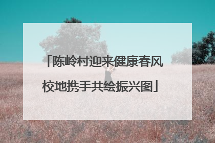 陈岭村迎来健康春风 校地携手共绘振兴图
