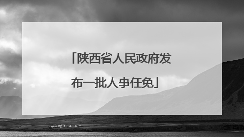 陕西省人民政府发布一批人事任免