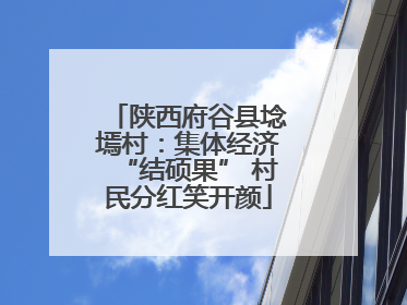 陕西府谷县埝墕村：集体经济“结硕果” 村民分红笑开颜