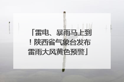雷电、暴雨马上到！陕西省气象台发布雷雨大风黄色预警