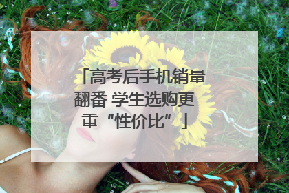 高考后手机销量翻番 学生选购更重“性价比”