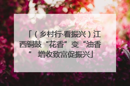 （乡村行·看振兴）江西铜鼓“花香”变“油香” 增收致富促振兴