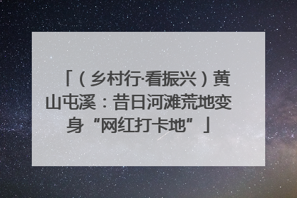 （乡村行·看振兴）黄山屯溪：昔日河滩荒地变身“网红打卡地”