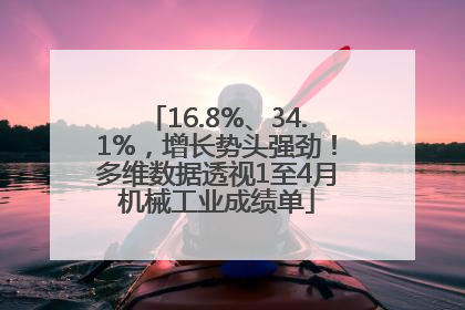 16.8%、34.1%，增长势头强劲！多维数据透视1至4月机械工业成绩单