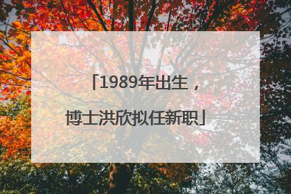 1989年出生，博士洪欣拟任新职
